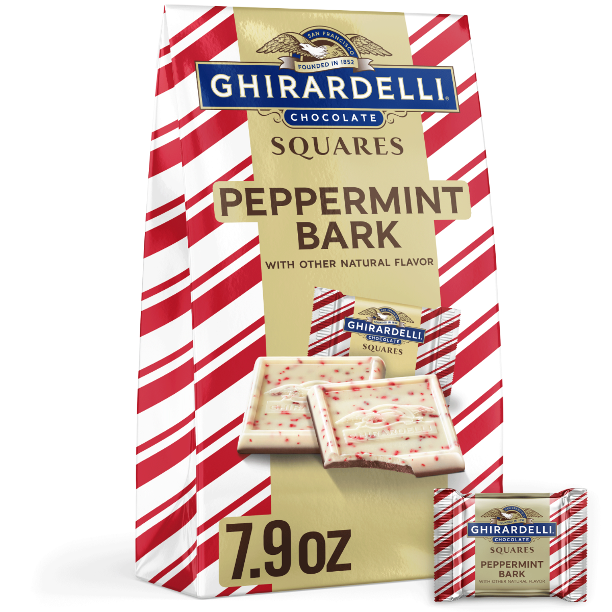 Peppermint Bark SQUARES Large Bags (Case of 12) - Image 4