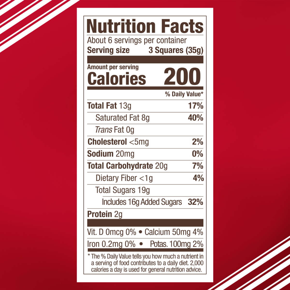 Alternative view of Peppermint Bark SQUARES Large Bags (Case of 12)
