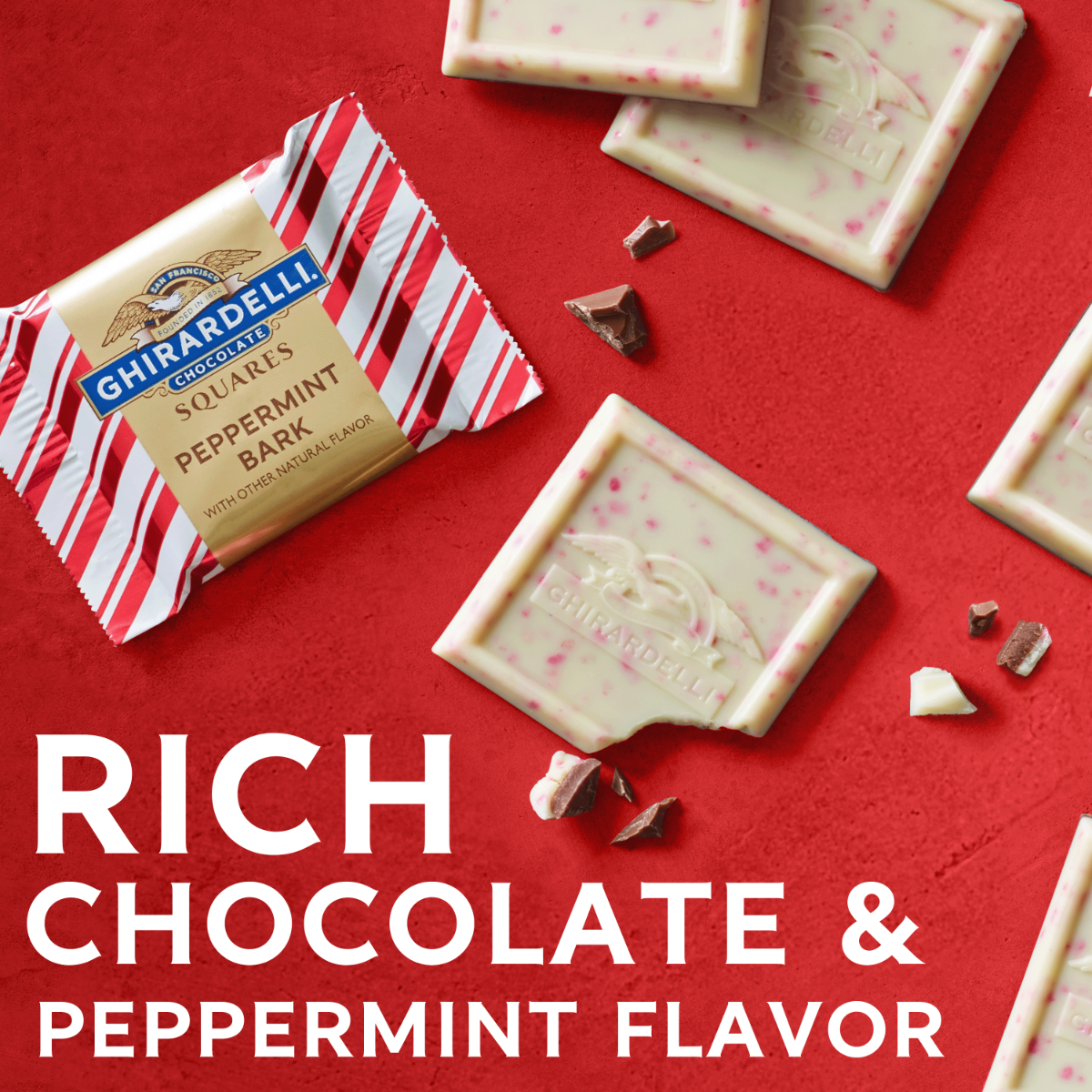 Peppermint Bark SQUARES Large Bags (Case of 12) - Image 7