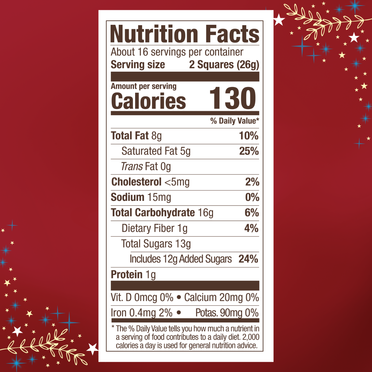 Assorted Holiday Chocolate SQUARES Extra Large Bags (Case of 6) - Image 3