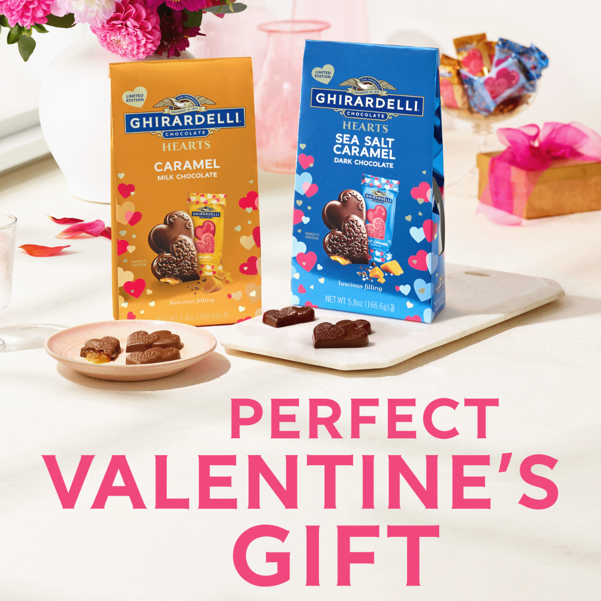 Dark Chocolate Sea Salt Caramel Hearts Case Pack (500 ct) - Image 6