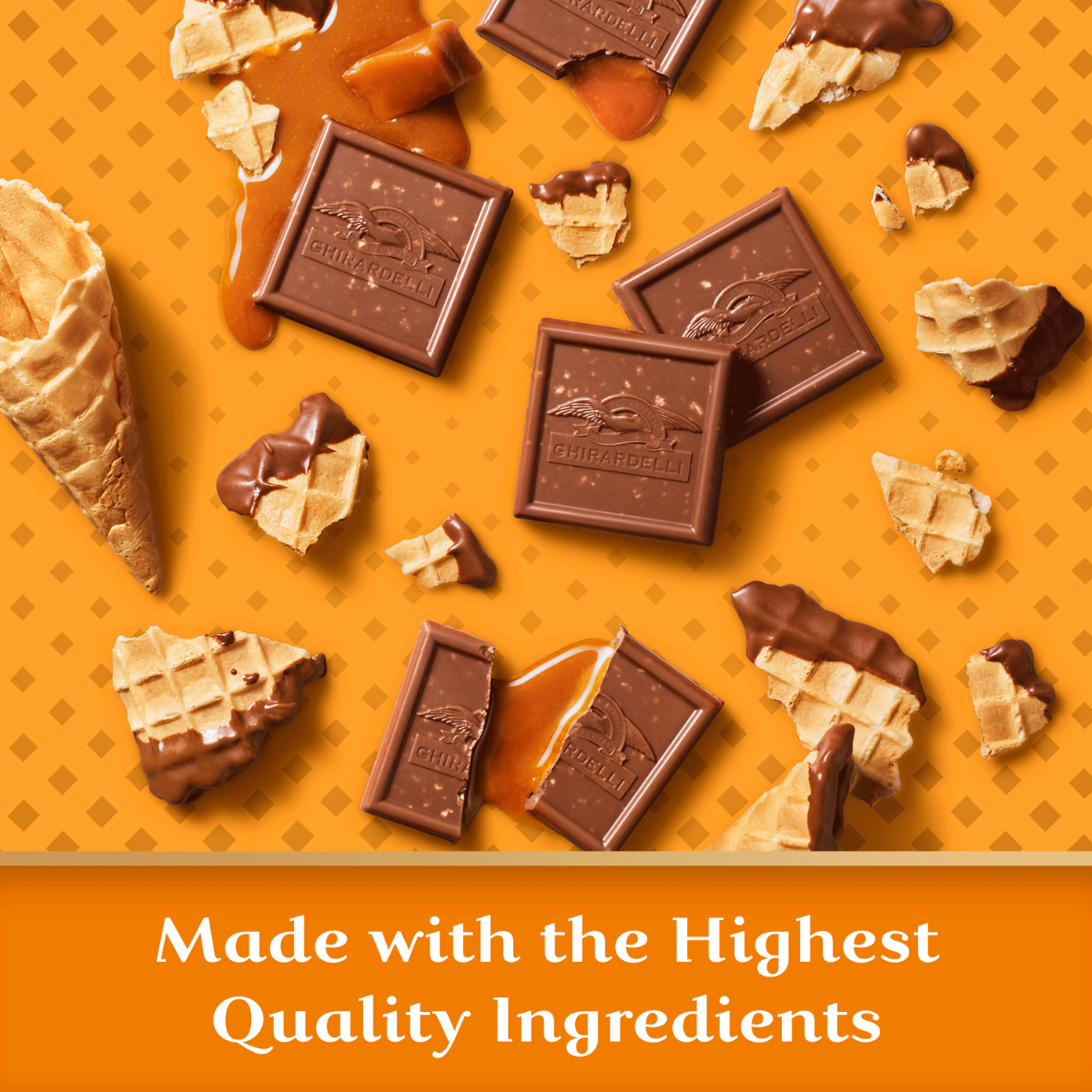 Milk Chocolate Caramel Waffle Cone SQUARES Case Pack (396 ct) - Image 4