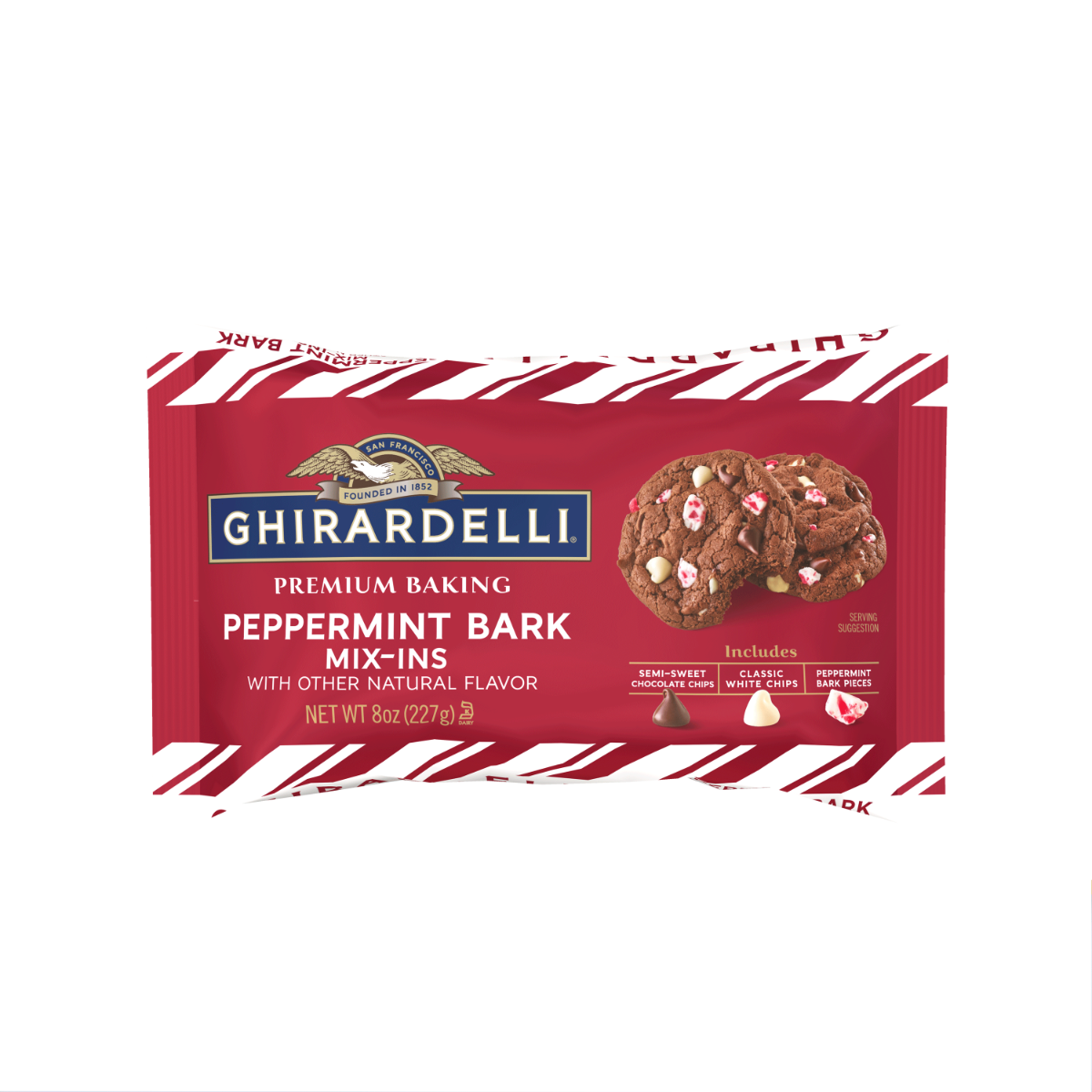 Ghirardelli Peppermint Bark Mix-Ins 8 Oz Bag