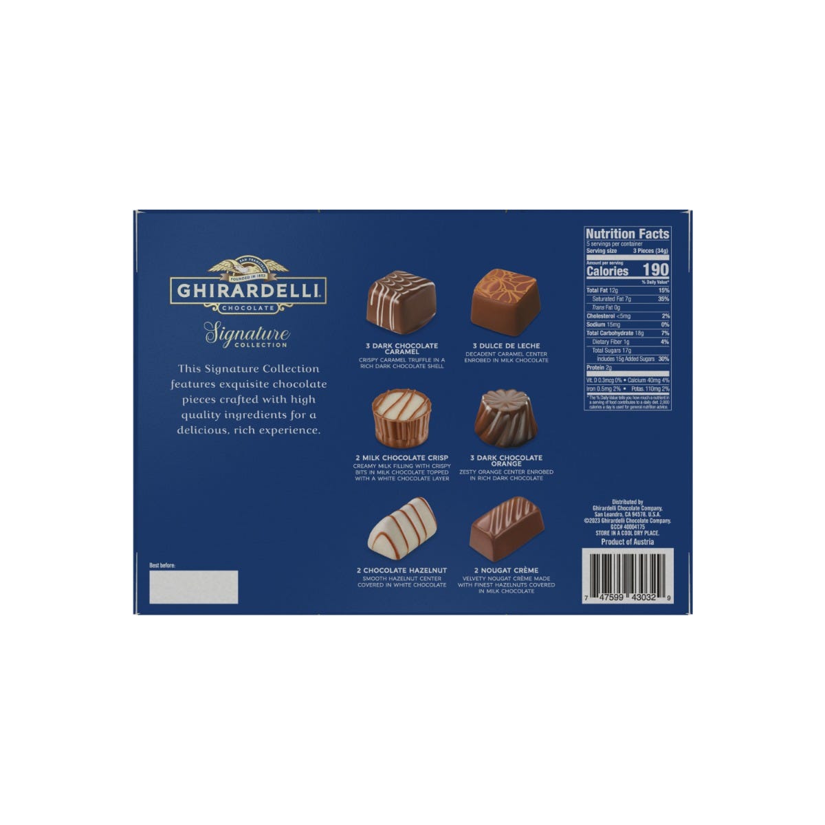 Signature Assorted Chocolate Pralines Large Gift Box (6 oz) - Image 4