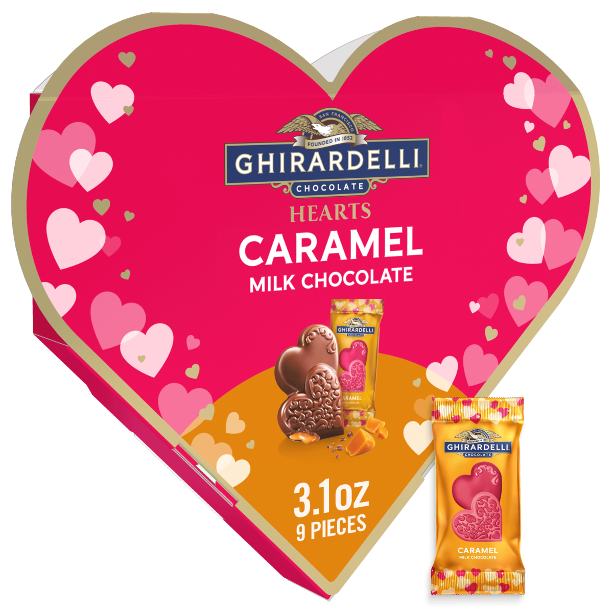 Milk Chocolate Caramel Hearts Gift Box - Image 7