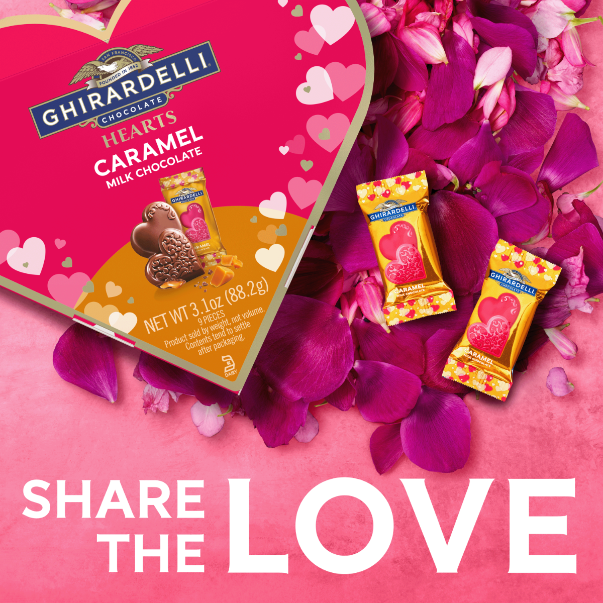 Milk Chocolate Caramel Hearts Gift Box - Image 6