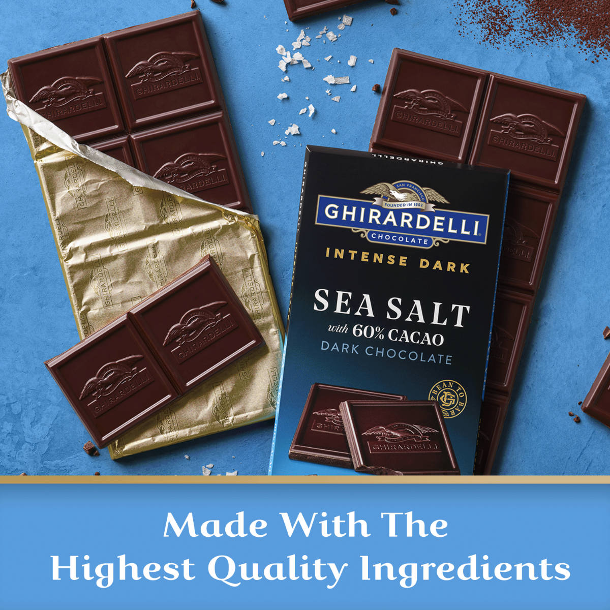 Intense Dark Sea Salt 60% Cacao Dark Chocolate Bar (Case of 12) - Image 6