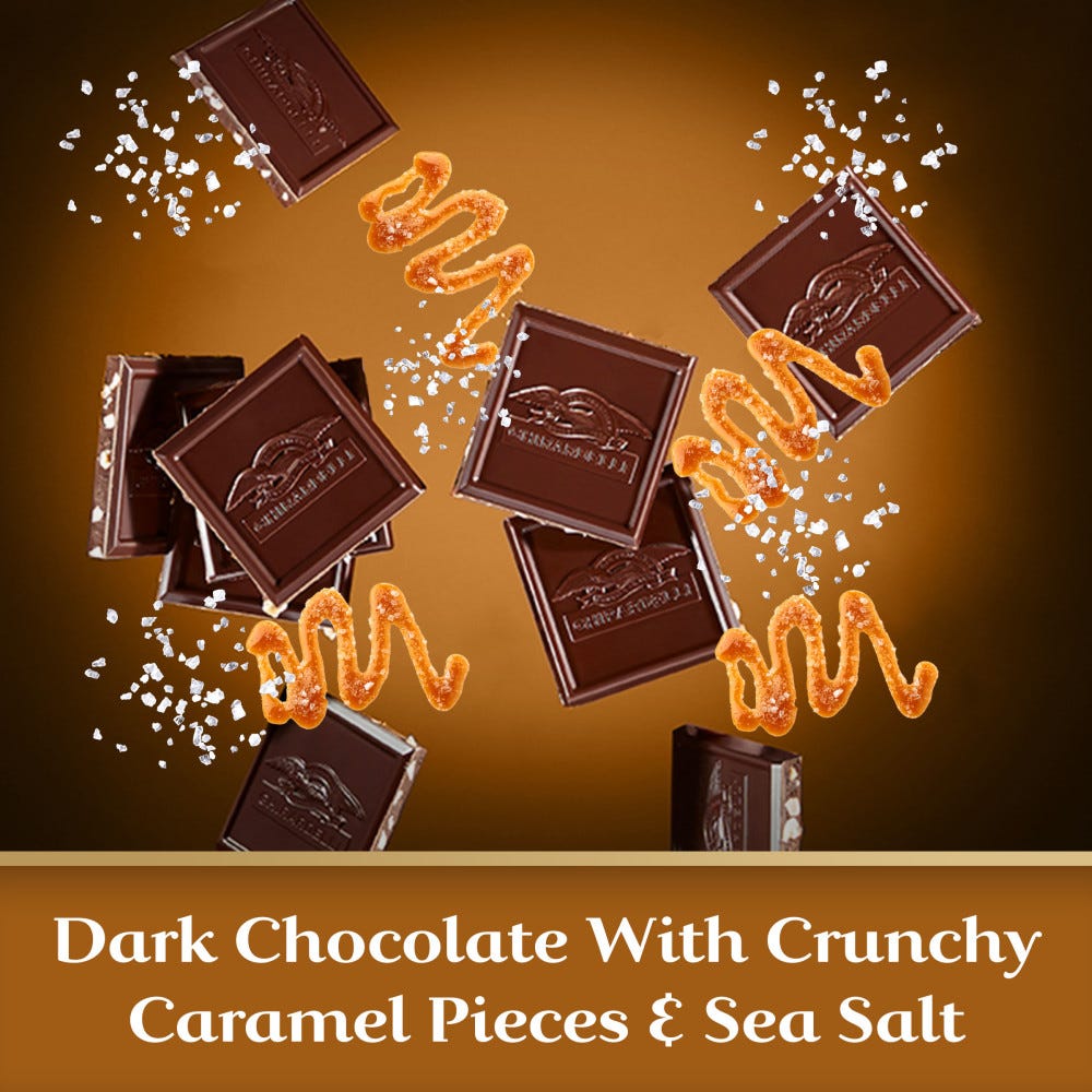 Intense Dark Salted Caramel Dark Chocolate Bar (Case of 12) - Image 4