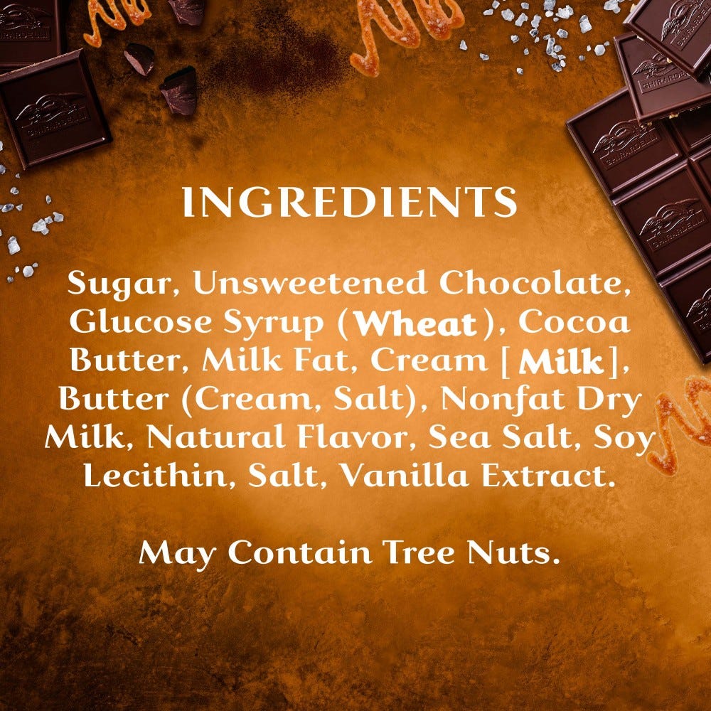 Intense Dark Salted Caramel Dark Chocolate Bar (Case of 12) - Image 8