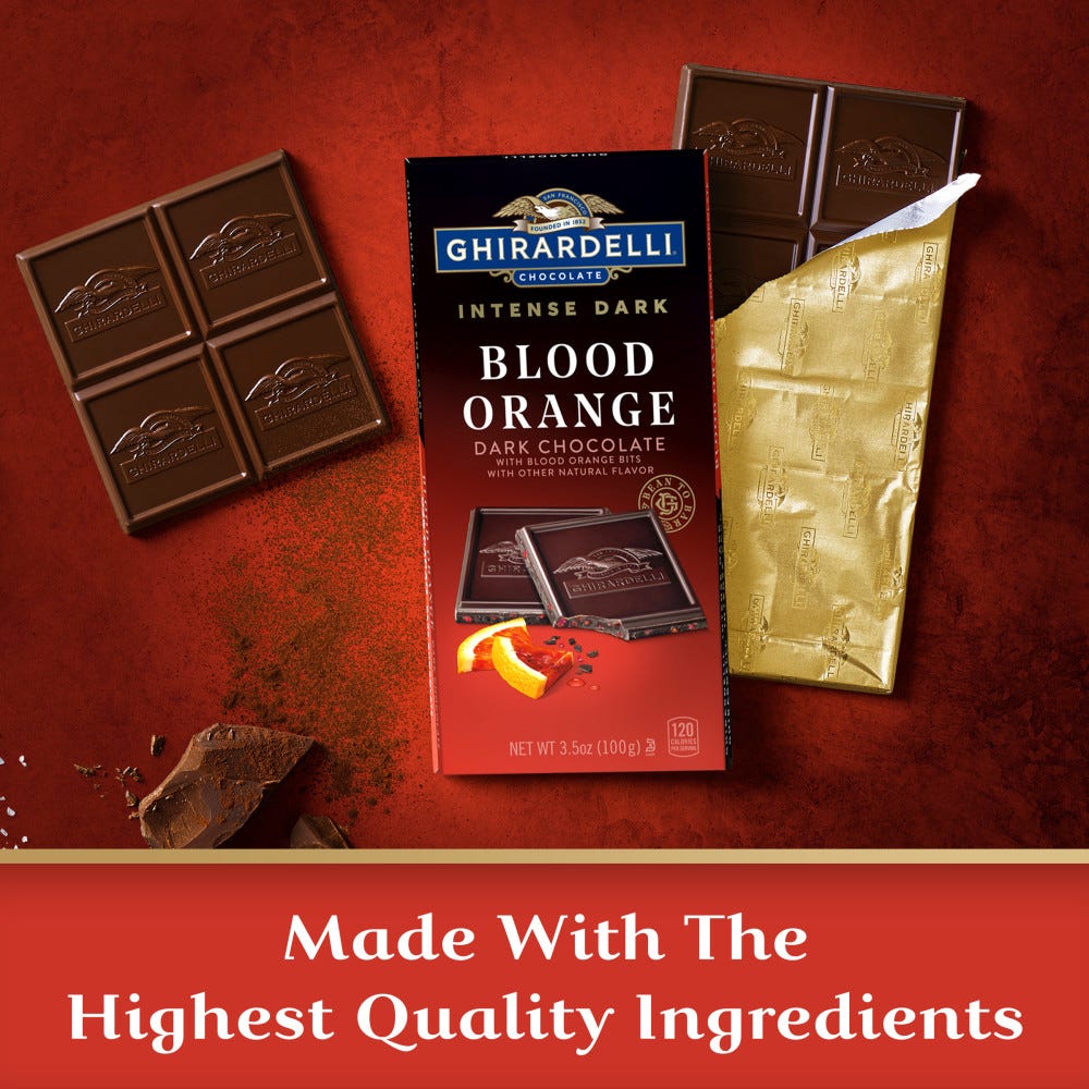 Intense Dark Blood Orange Dark Chocolate Bar (Case of 12) - Image 4