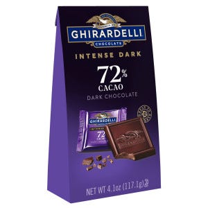 Alternative view of Intense Dark 72% Cacao Dark Chocolate Squares Medium Bag (Case of 6)