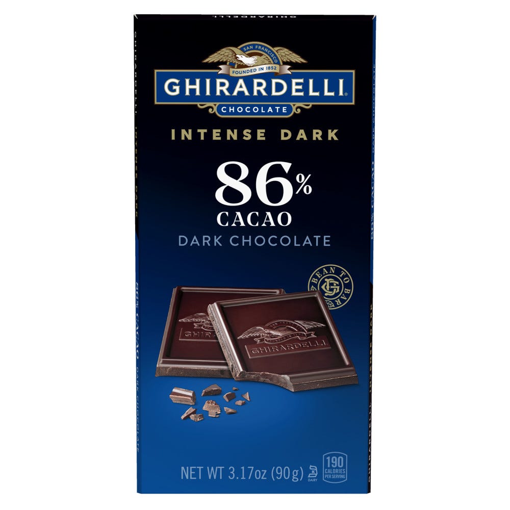 Alternative view of Intense Dark 86% Cacao Dark Chocolate Bar (Case of 12)