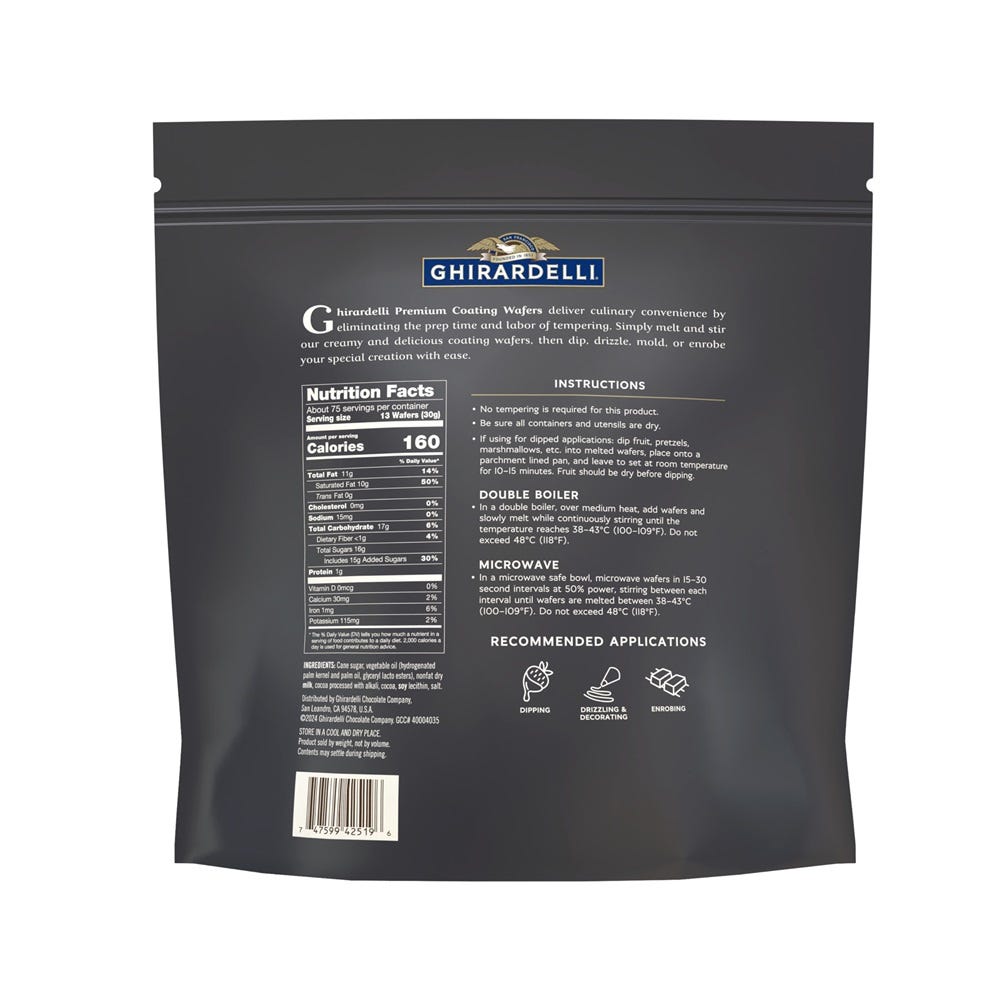 Alternative view of Dark Coating Wafers 5lbs (Case of 2 Bags)
