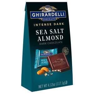 Alternative view of Intense Dark Sea Salt Almond Dark Chocolate Squares Medium Bag (Case of 6)