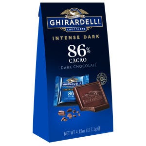 Alternative view of Intense Dark 86% Cacao Dark Chocolate Squares Medium Bag (Case of 6)