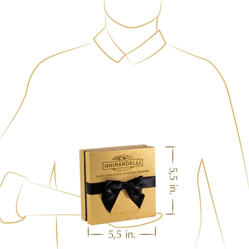 Alternative view of Intense Dark Chocolate Assorted Gold Gift Box 24 SQUARES