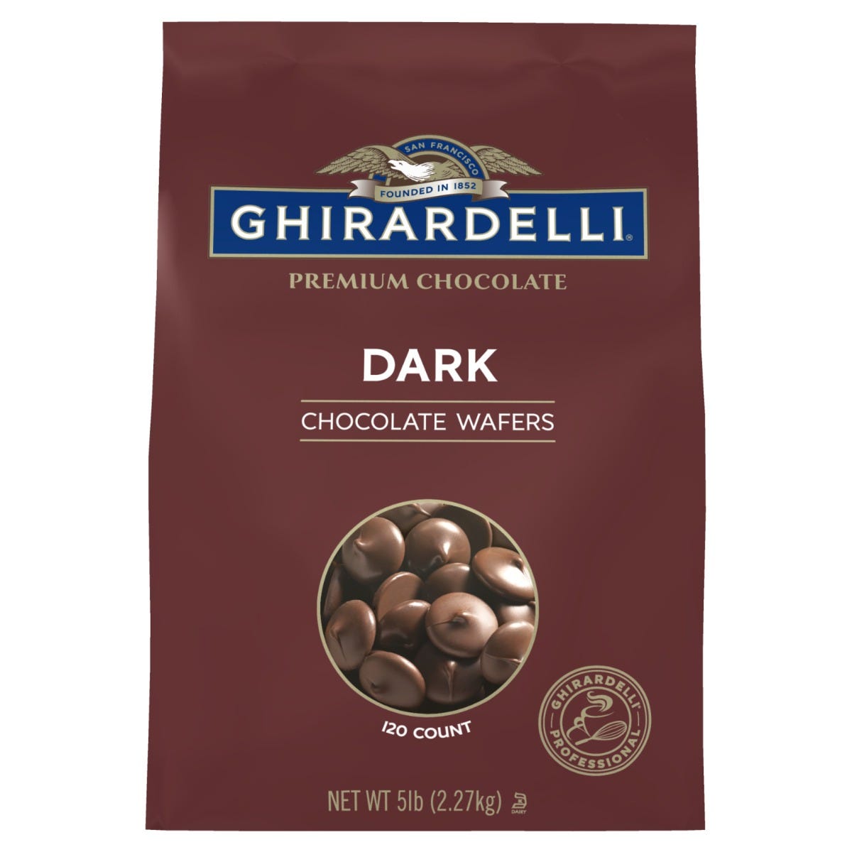 Alternative view of Dark Chocolate Wafers 5lb Bag