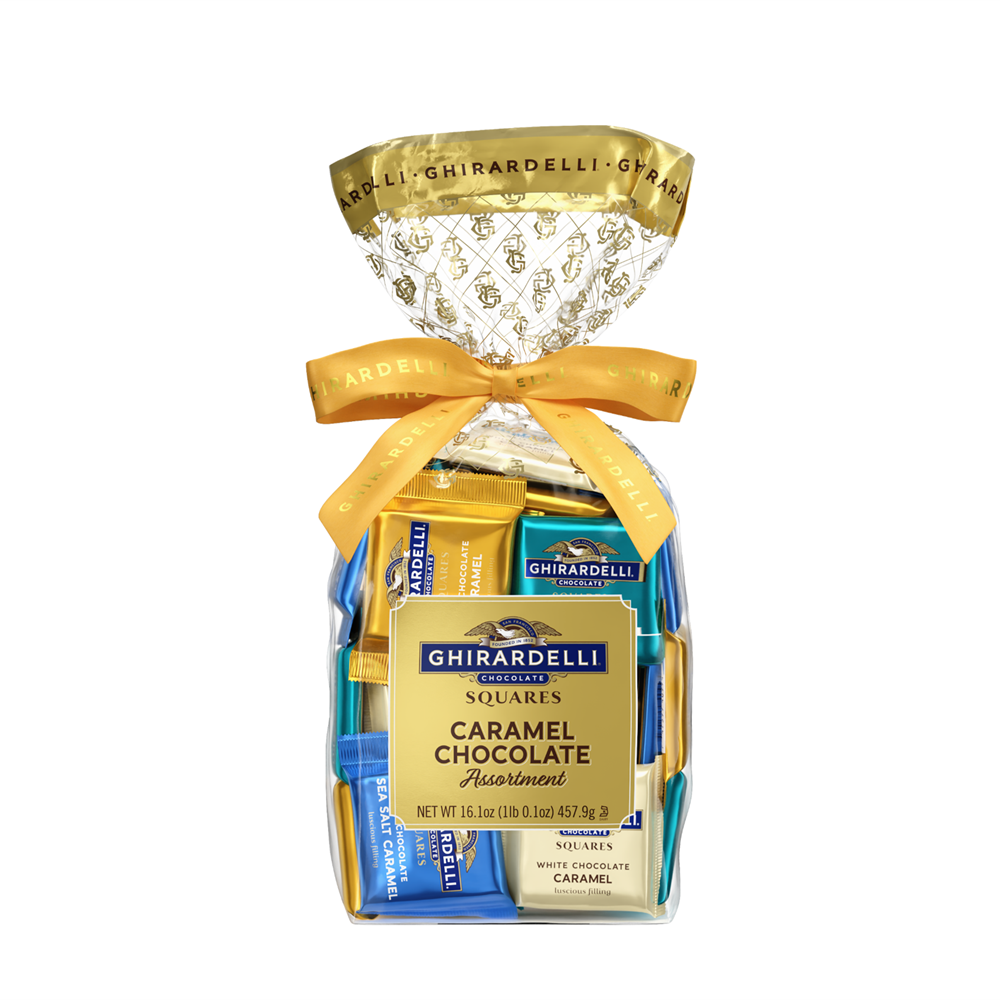 Caramel Chocolate Assorted SQUARES Gift Bag 1lb