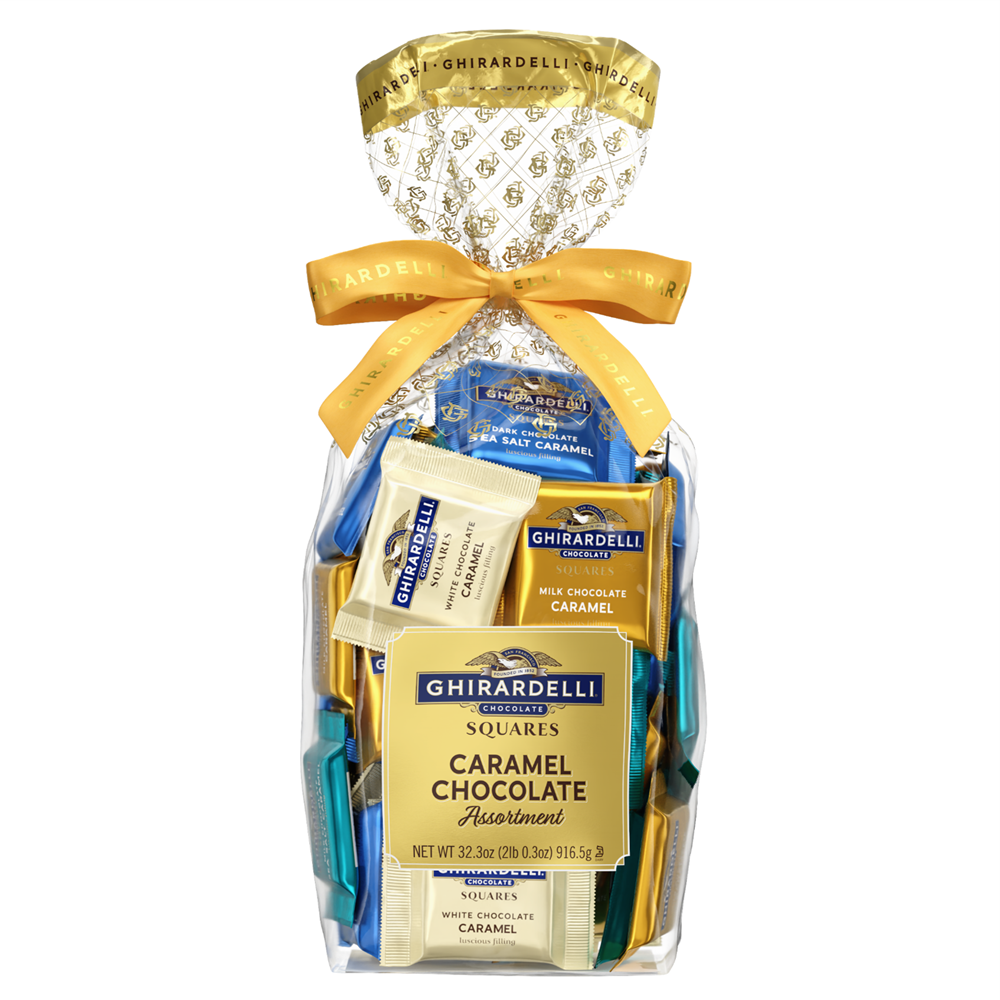 Caramel Chocolate Assorted SQUARES Gift Bag 2lb
