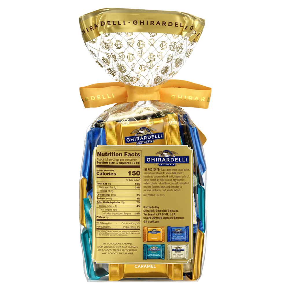 Alternative view of Caramel Chocolate Assorted SQUARES Gift Bag 1lb