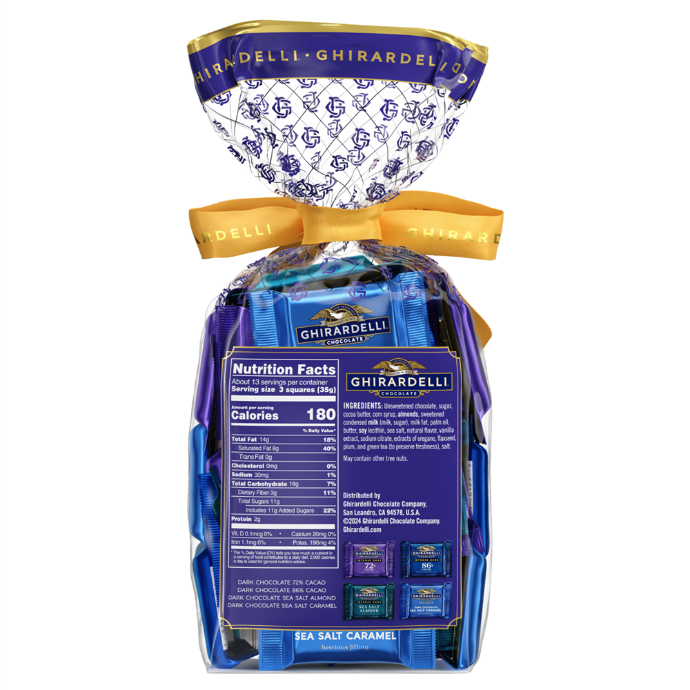 Alternative view of Dark Chocolate Assorted SQUARES Gift Bag 1lb