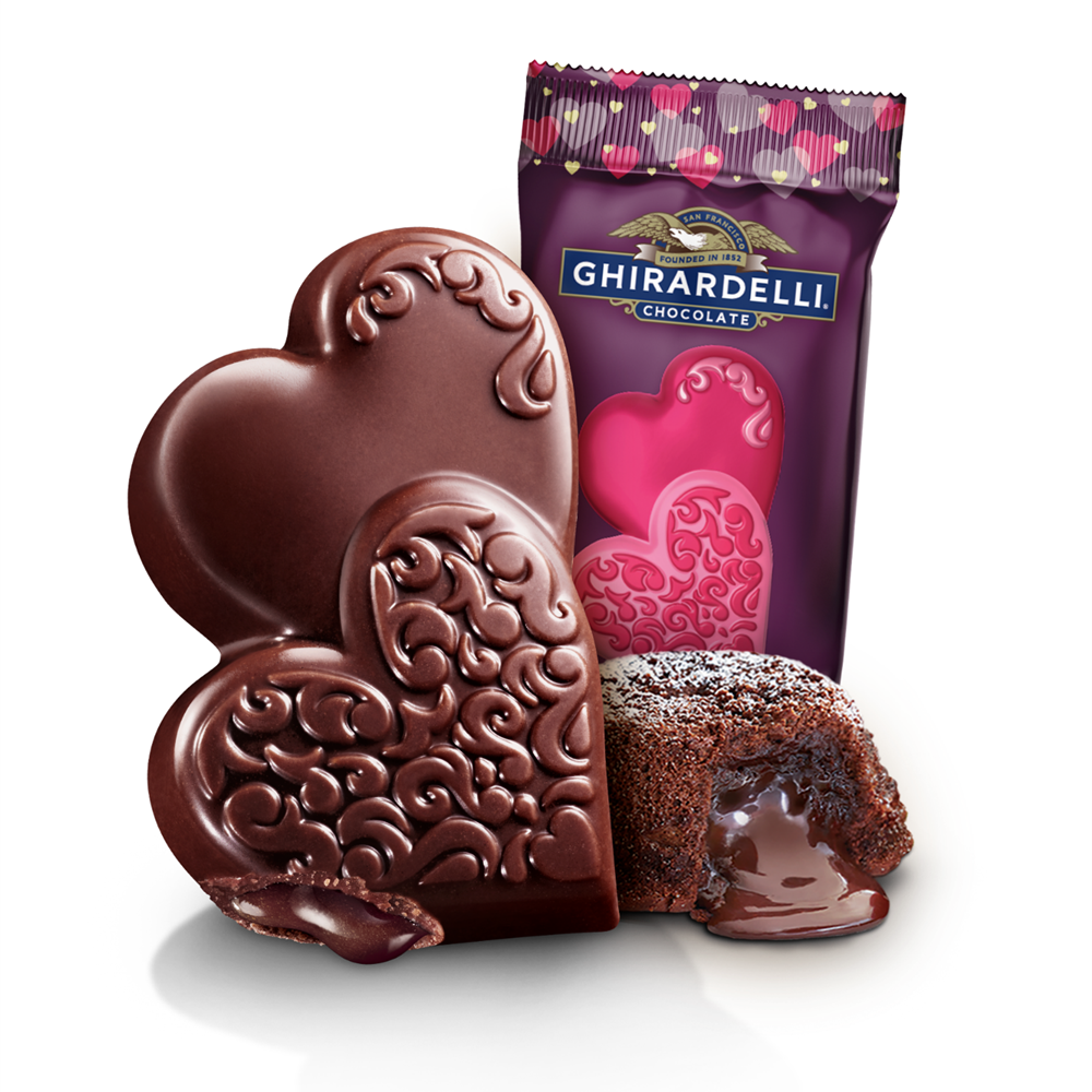 Alternative view of Dark Chocolate Lava Cake Hearts Large Bag (Case of 12)
