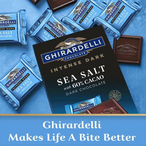 Intense Dark Sea Salt 60% Cacao Dark Chocolate Squares Medium Bag (Case of 6) - Image 3