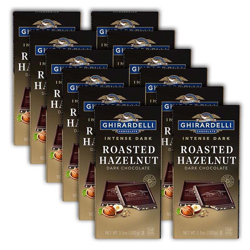 Alternative view of Intense Dark Roasted Hazelnut Dark Chocolate Bar (Case of 12)