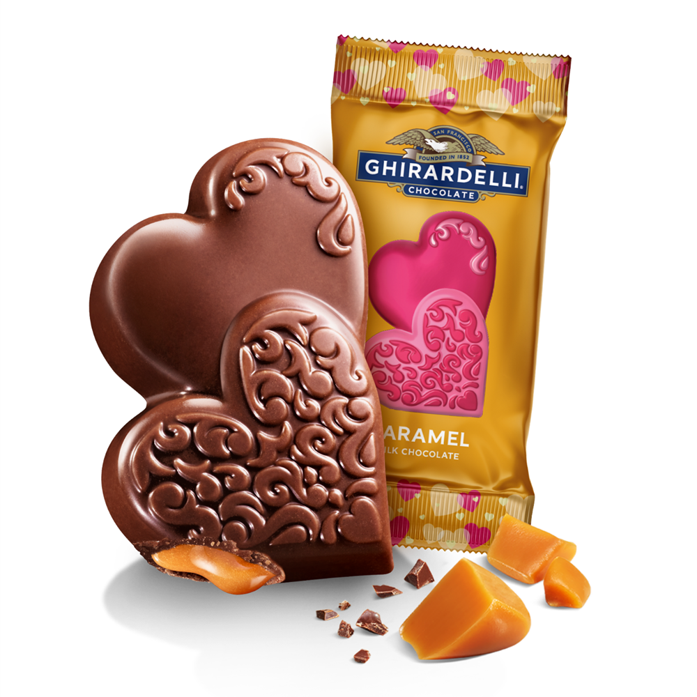 Milk Chocolate Caramel Hearts Case Pack (500 ct)