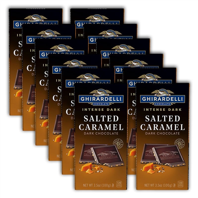 Alternative view of Intense Dark Salted Caramel Dark Chocolate Bar (Case of 12)