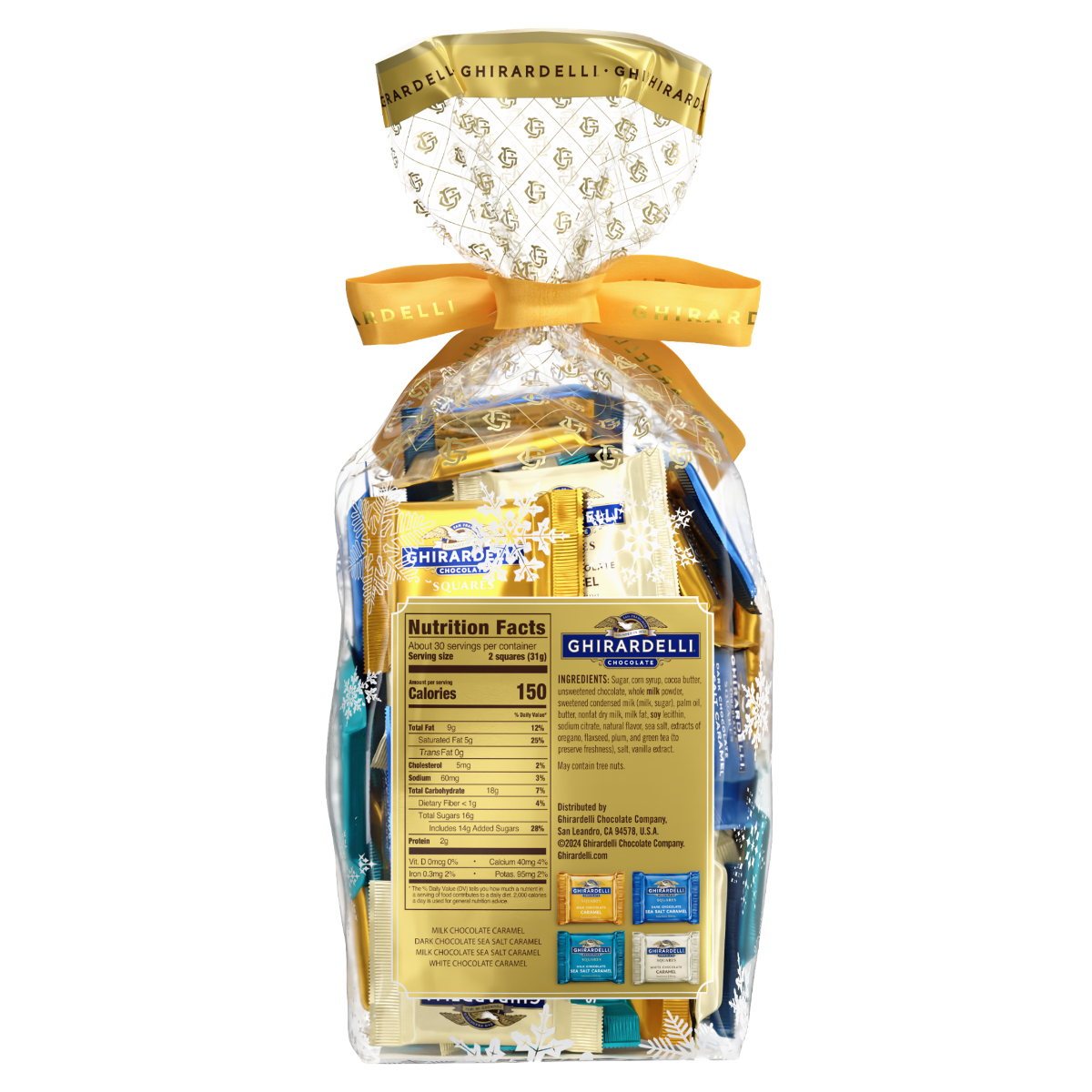 Alternative view of Snowflake Assorted Chocolate SQUARES Gift Bag 2lb