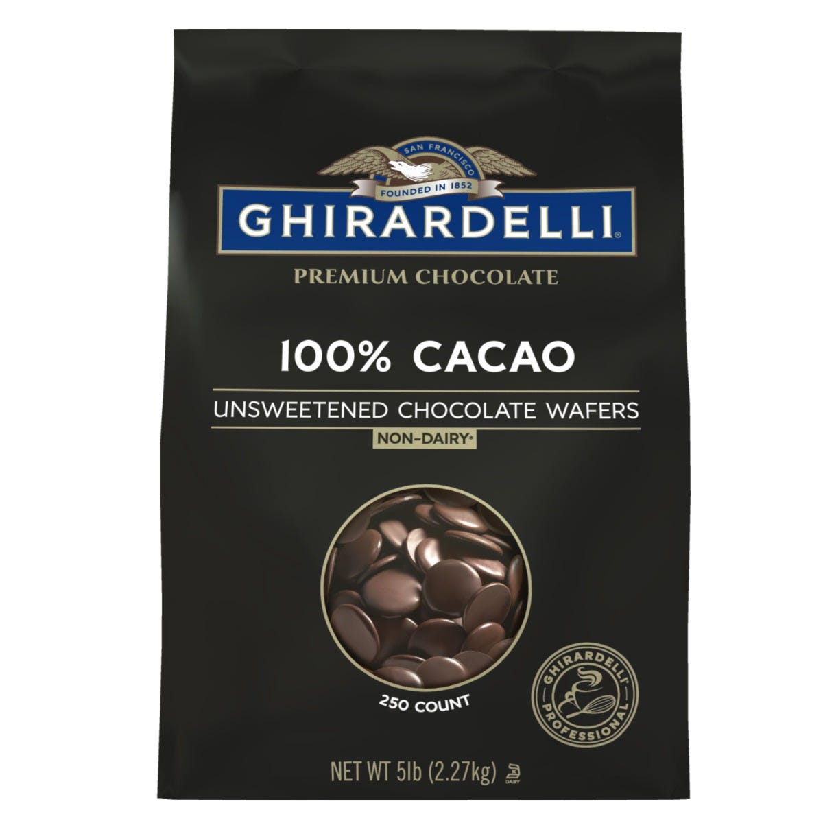 Alternative view of 100% Unsweetened Chocolate Wafers 5lb Bag